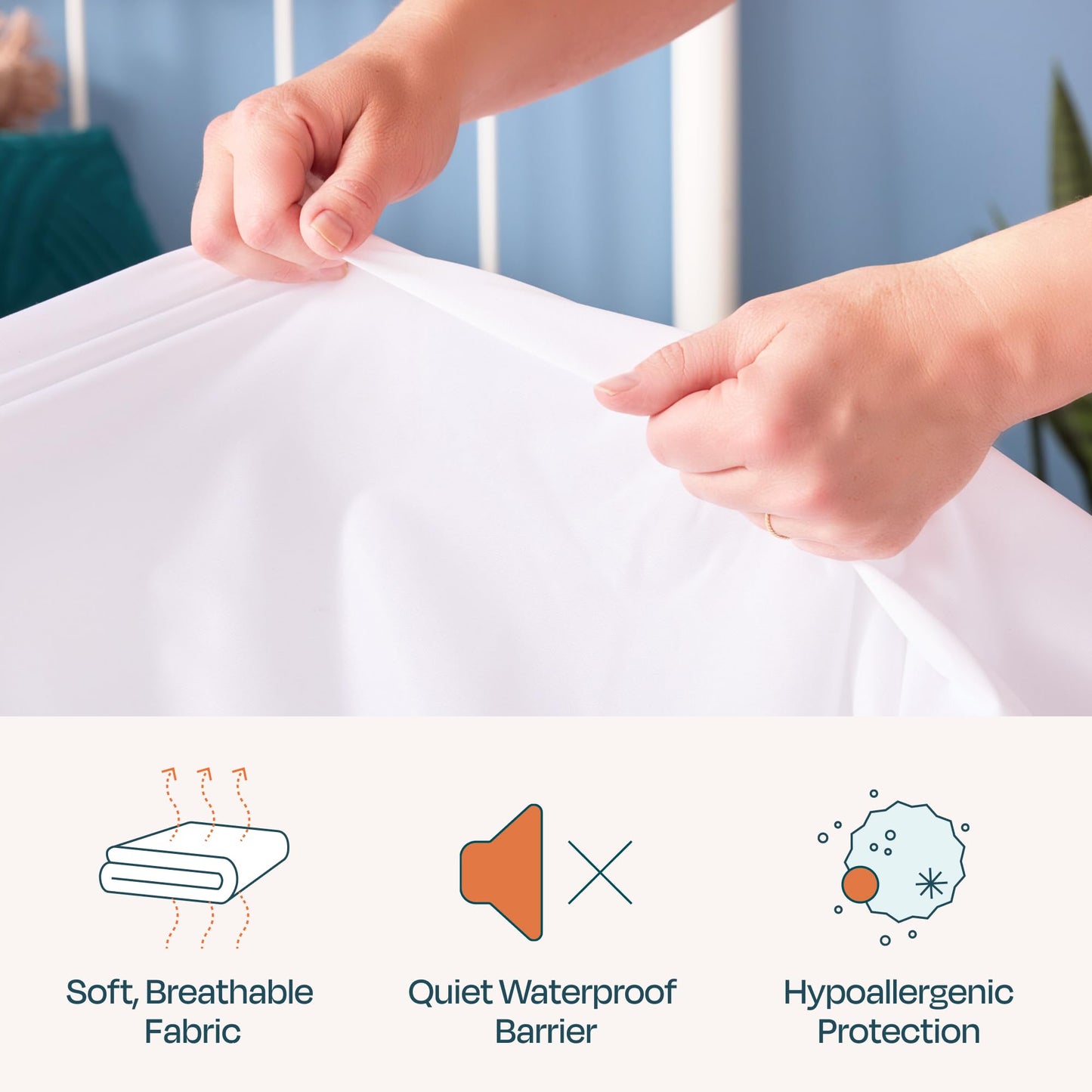 Linenspa Encasement Waterproof Mattress Protector — Zippered 360°, Cal King