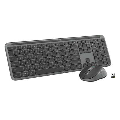 Logitech Signature Slim K950 Wireless Keyboard, Sleek Design, Switch Typing Between Devices, Quiet Typing, Bluetooth, Multi-OS, Windows, Mac, Chrome - Graphite