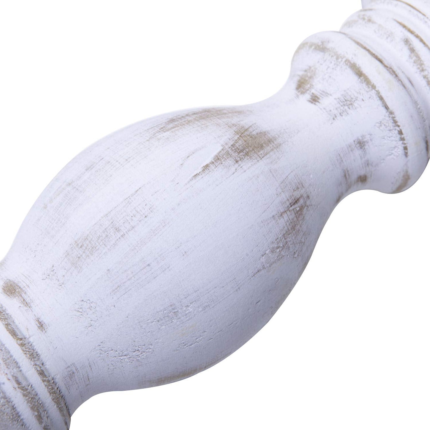 NIKKY HOME Farmhouse Rustic Wood Pillar Candle Holders Set of 3, White