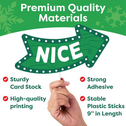 Christmas Photo Booth Props 38pc Set - Christmas Party Decorations, Party Favors, Games & Supplies for Kids Adults - Christmas Photo Props Backdrop Table Decorations Accessories