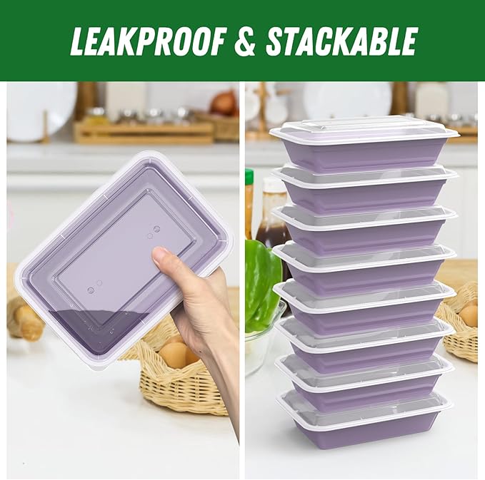 50 Pack 32 oz Meal Prep Containers Reusable