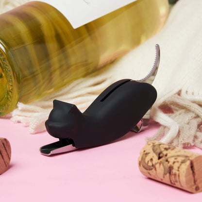 TrueZoo Allie Cat Double Hinged Corkscrew, Novelty Wine Key, Waiter’s Corkscrew Bottle Opener