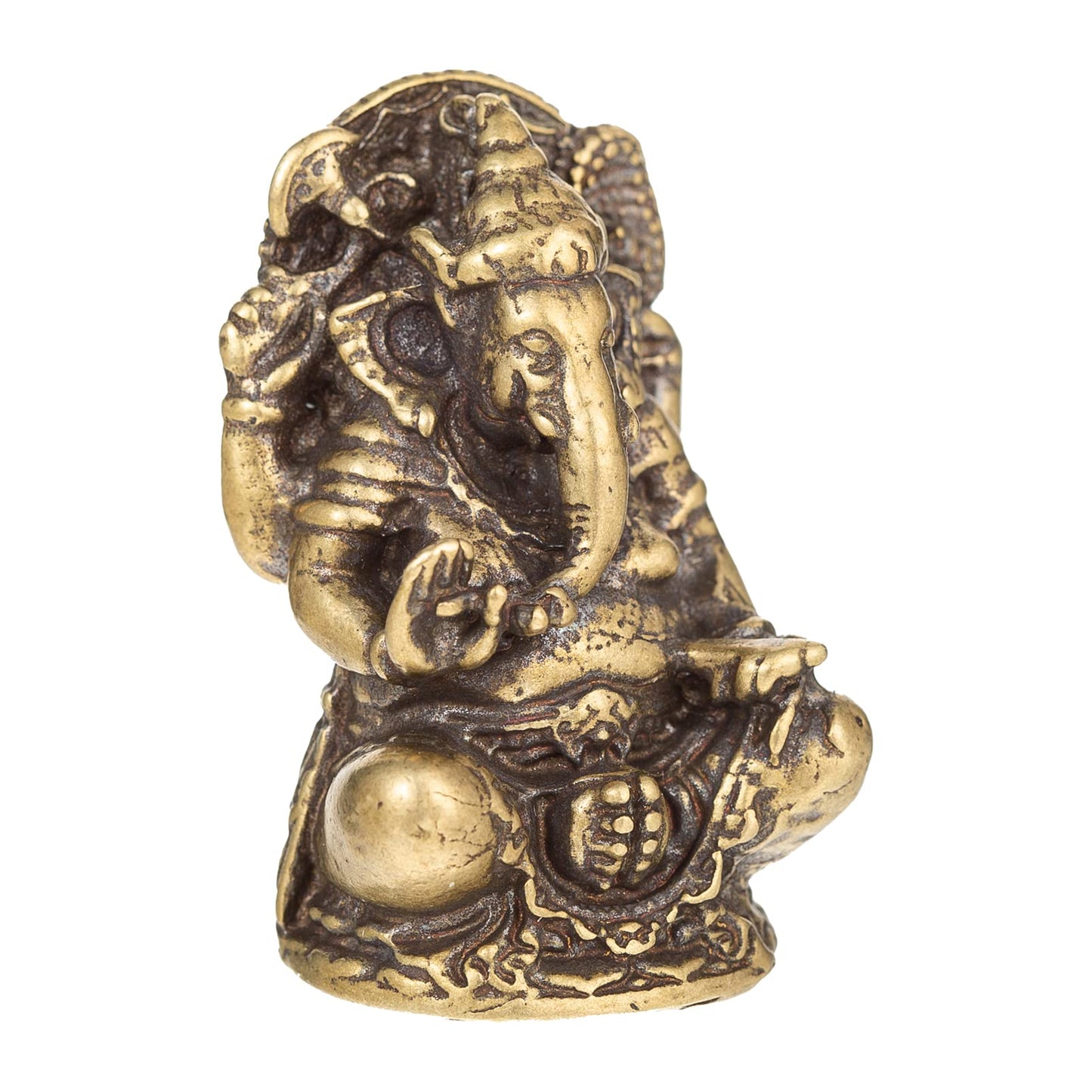 FENGSHUI-CAISHEN Ganesha Statues - Pure Copper Ganapati Ganesh Figurine, Reiki Chakra Meditation Desktop Decor