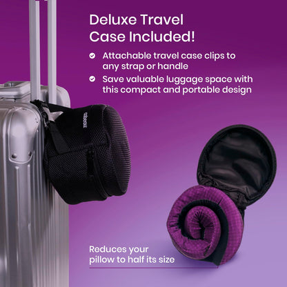 Cabeau Evolution Cool Travel Pillow- The Best Air Circulating Head and Neck Memory Foam Cooling Travel Pillow - Black