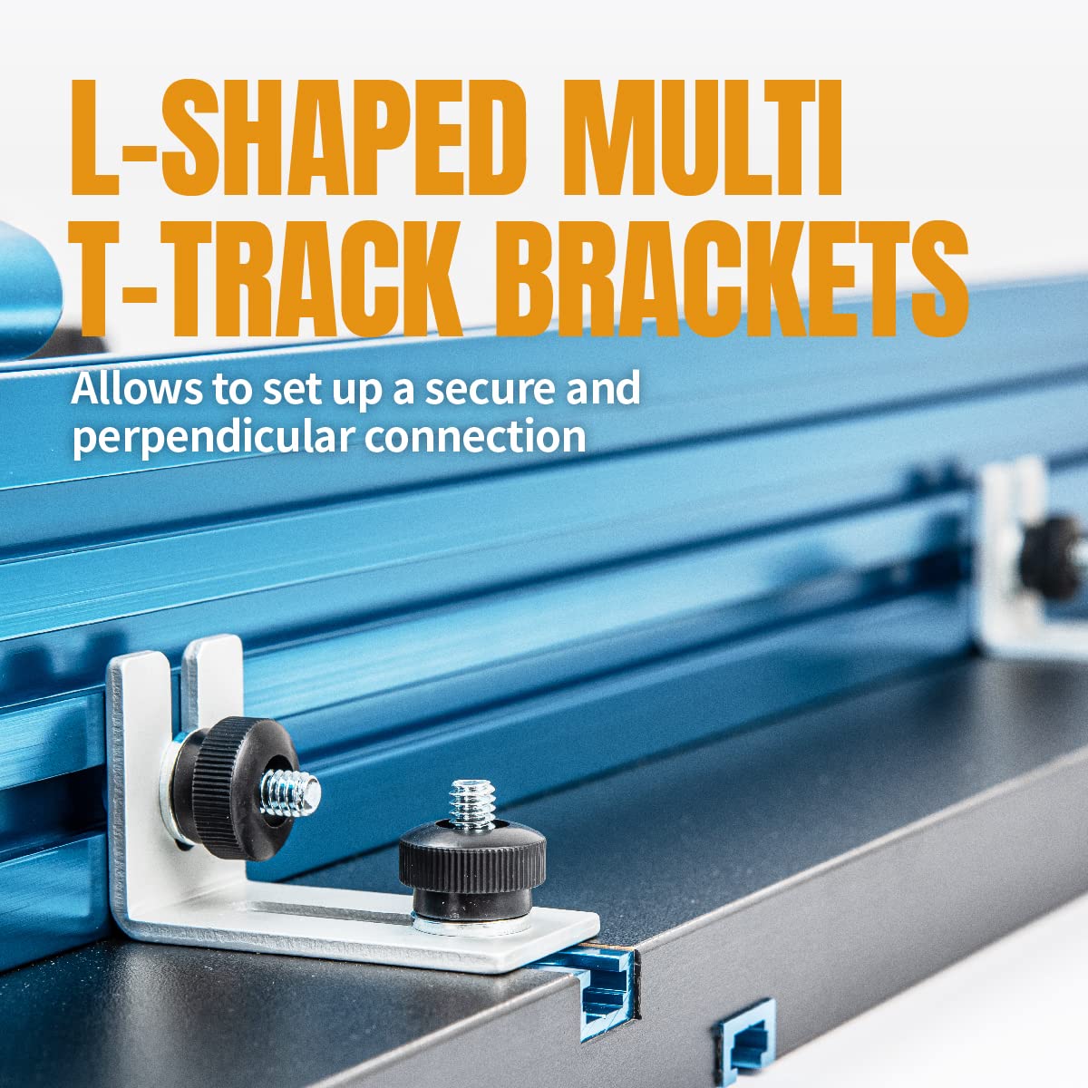 POWERTEC Drill Press Table Accessories Kit w/T Track Drill Press Fence 14"x24",Laser Etched Scale, Clamps, Adjustable Inserts w/Knob, Flip Stops, Table Fence, Fits Tables 12" Above - 71539