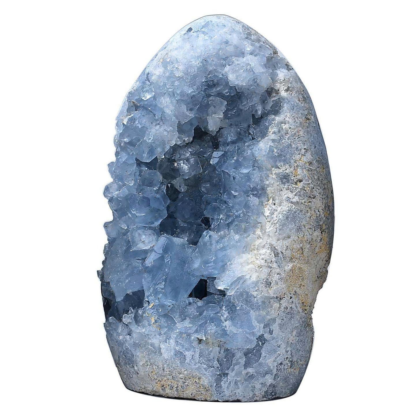 FZBHRO Natural Blue Celestite Cluster Geode Healing Crystal Stone Collection Mineral Specimen Home Office Decor Meditation Gifts 0.8-1.3 Pound