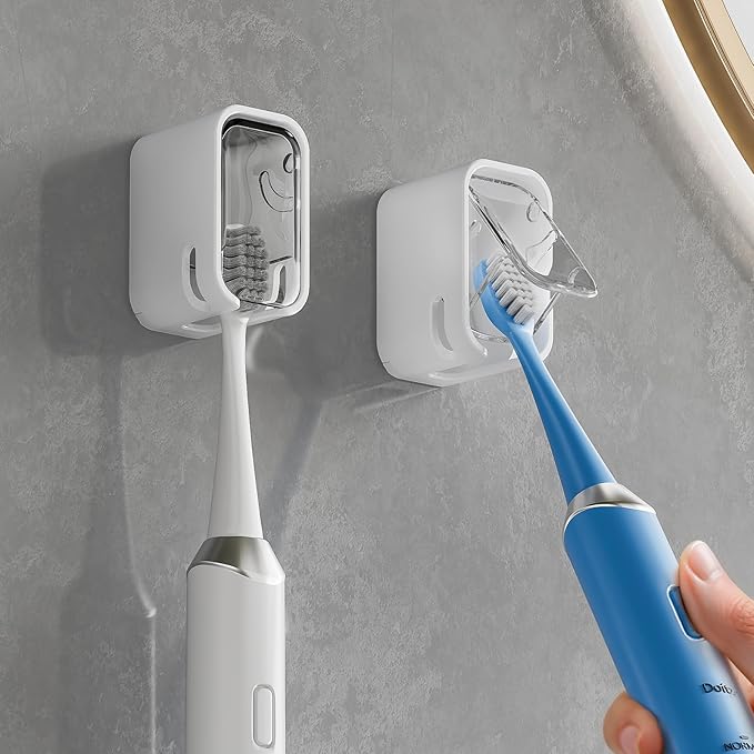 Toothbrush Holders for Bathroom【Innovation Single Slot Design】 2PCS Toothbrush