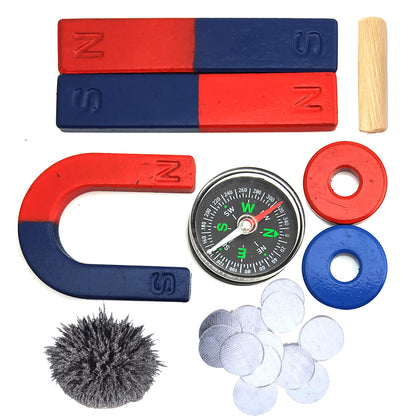 EUDAX Physics Science Magnets Kit for Education Science Experiment Tools Icluding Bar/Ring/Horseshoe/Compass Magnets