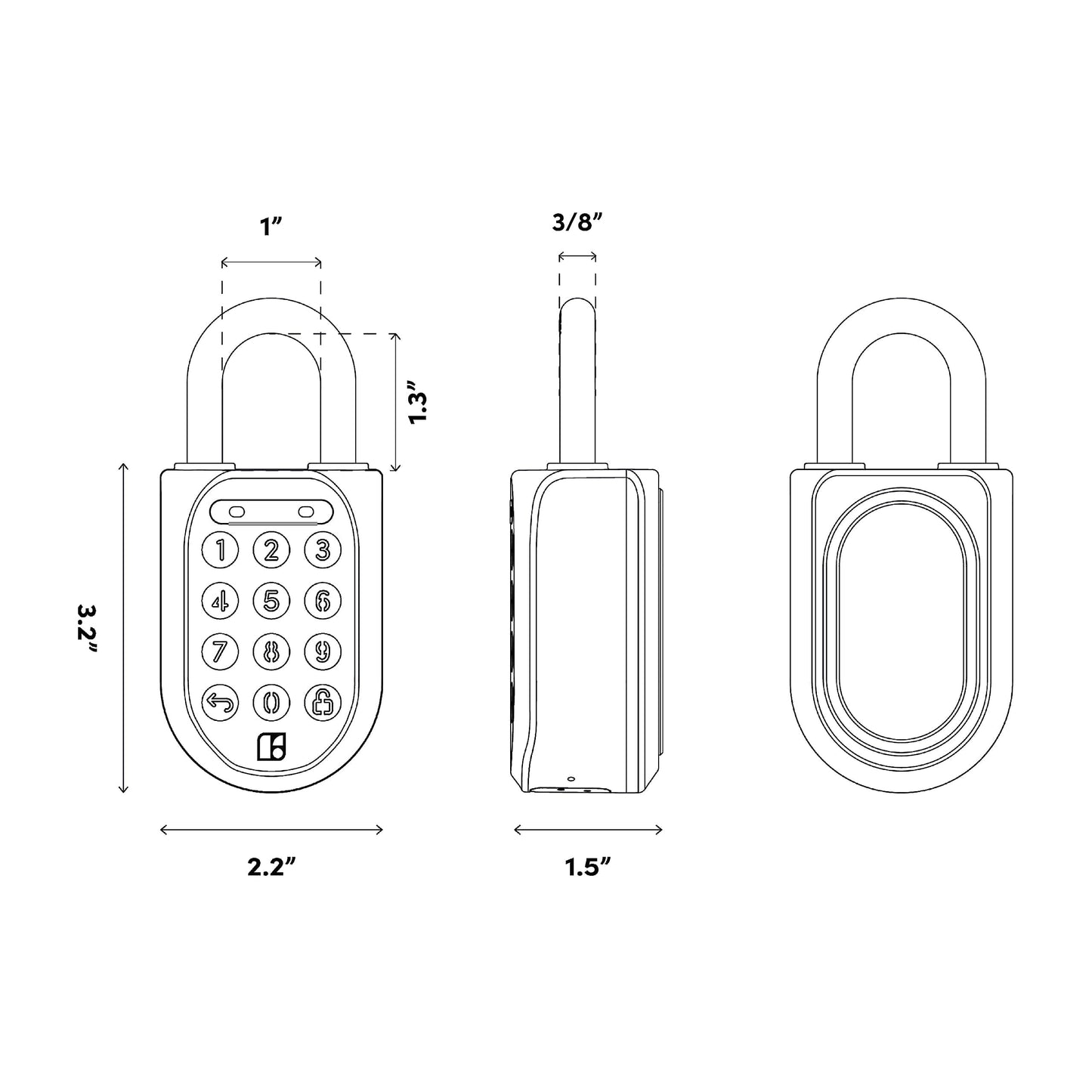 igloohome New Smart Padlock 2 (SP2), The Toughest Smart Padlock – Generate Access from Anywhere with The Mobile app (iOS/Android) – No WiFi Needed, Waterproof & Rechargeable