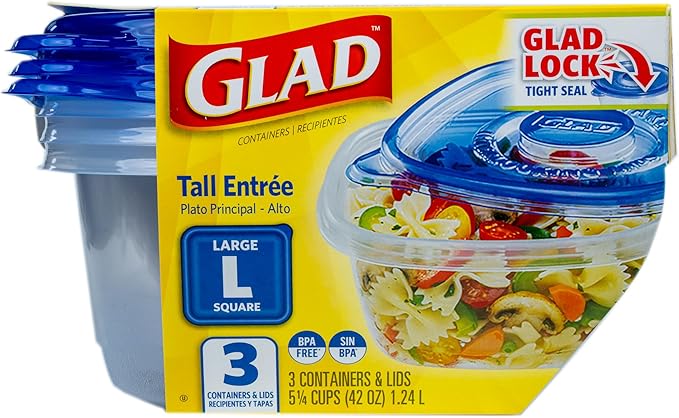 Glad GladWare Tall Entree Food Storage Containers
