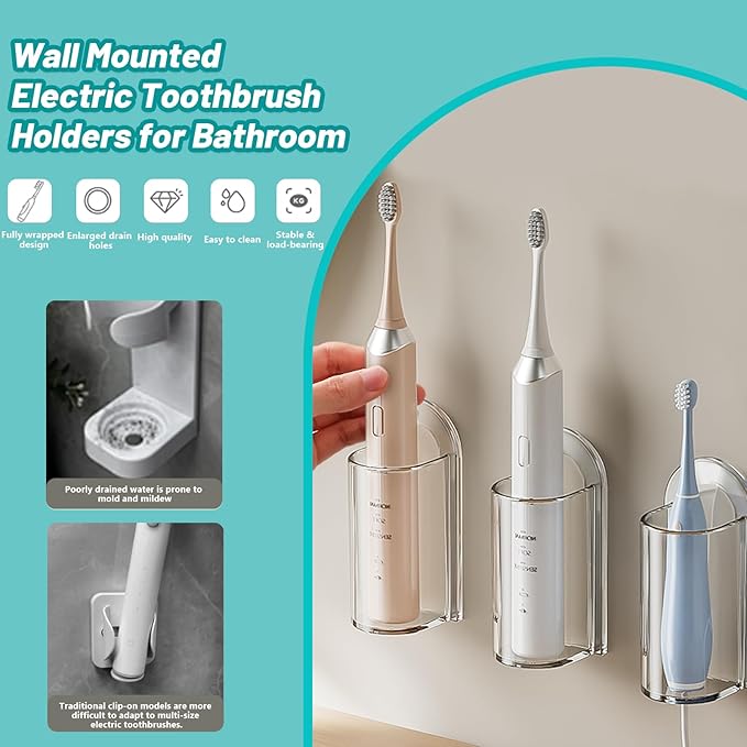 2 Pack Electric Toothbrush Holders