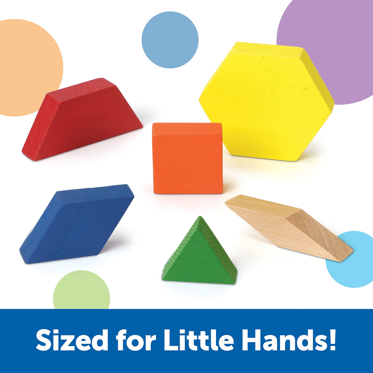 Learning Resources Wooden Pattern Blocks - Educational Toys and Tangram Puzzle Manipulatives for Kindergarten, Early Math Toys, Wood Pattern Blocks for Classroom and Homeschool, Teacher Must Haves