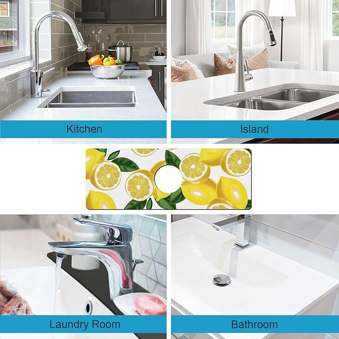 Kitchen Sink Splash Guard Faucet Mat Super Absorbent Fast Drying Mat Sink