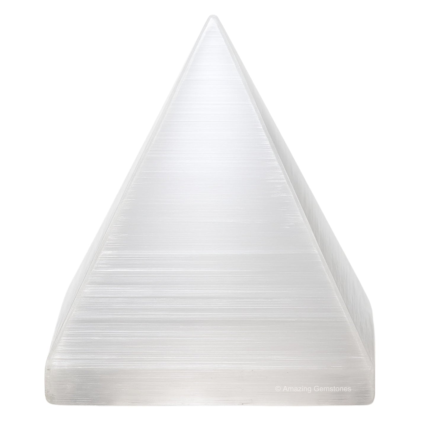 Amazing Gemstone Selenite Pyramid Crystal Healing Stones - 2" Great Pyramid Figurine of Natural Stone Pyramid for Meditation, Reiki, Chakra Balancing and Crystal Pyramids Grid