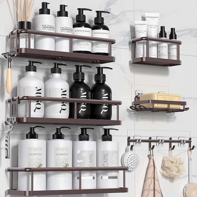 YASONIC Shower Caddy, 6 Pack Large Capacity shower Organizer