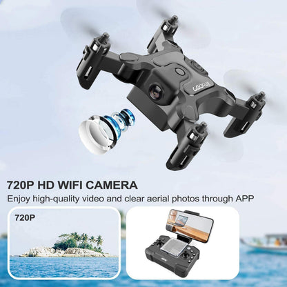 4DRC Mini Drone with 720p Camera for Kids and Adults, FPV Drone Beginners RC Foldable Live Video Quadcopter,App Control,3D Flips and Headless Mode,One Key Return,Altitude Hold,3 Modular Batteries