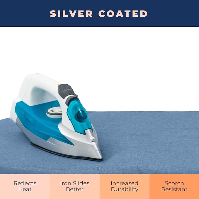 Ironing Board Cover and Pad Extra Thick Heavy Duty Padded 4 Layers, Non Stick