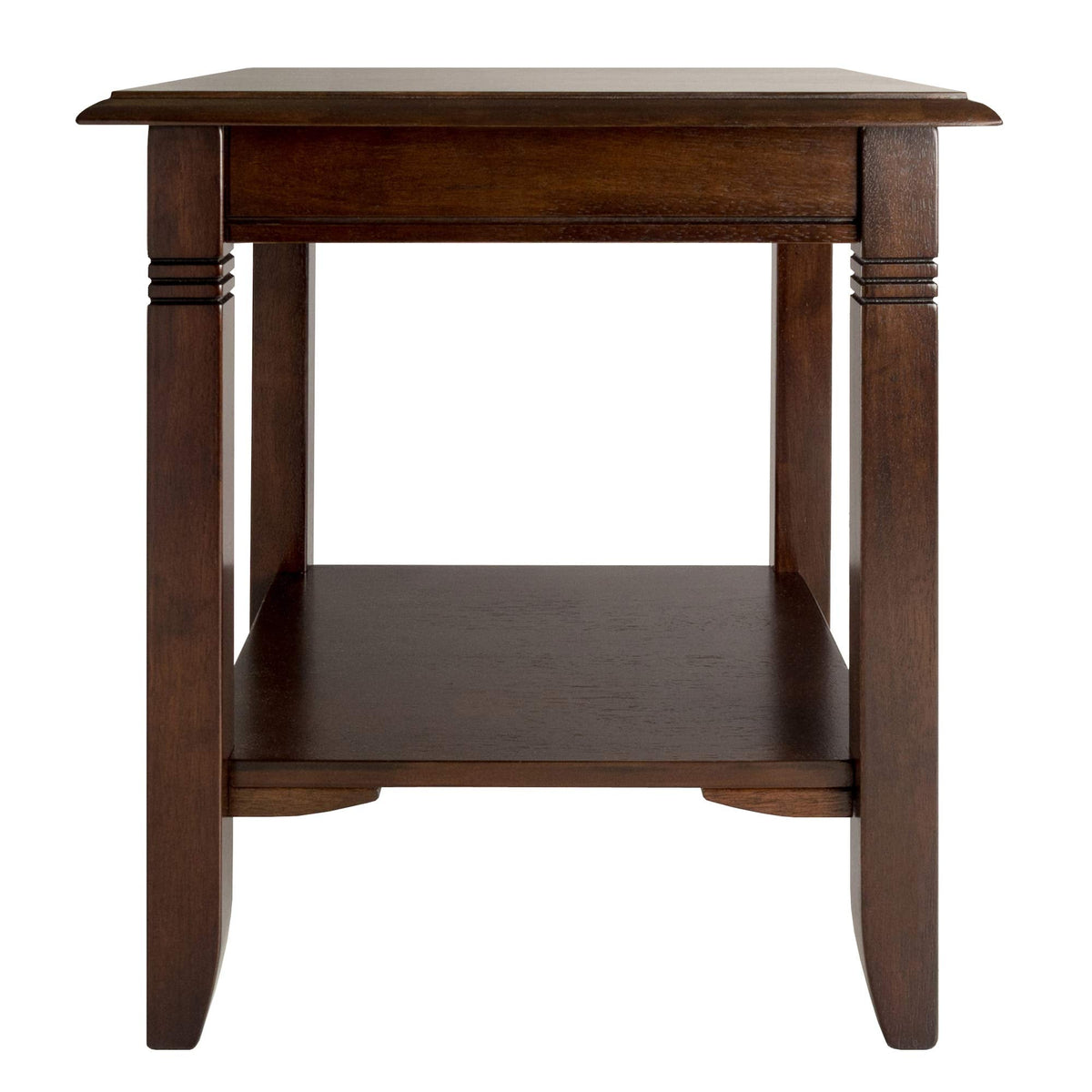 Winsome Nolan End Table, 20" Wide, 22" Tall, for Living Room, Bedroom, Cappuccino