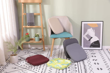 RACE LEAF Garden Chair Cushions outdoor seat cushions waterproof cushionsChair Pads,Seat Pads for Dining Chairs,Cover Indoor Outdoor Seat Pad Cushions,for Your Living Room(round Pack of 4, light grey)