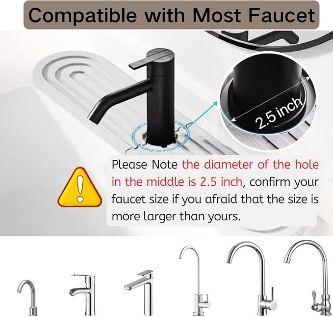 Diatomite Faucet Mat for Kitchen Sink