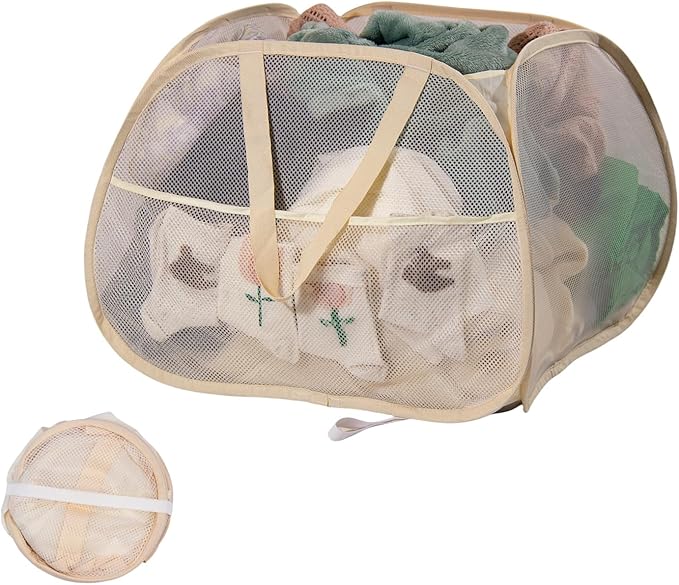 Collapsible Laundry Basket, 90L Foldable Pop-up Laundry Hamper