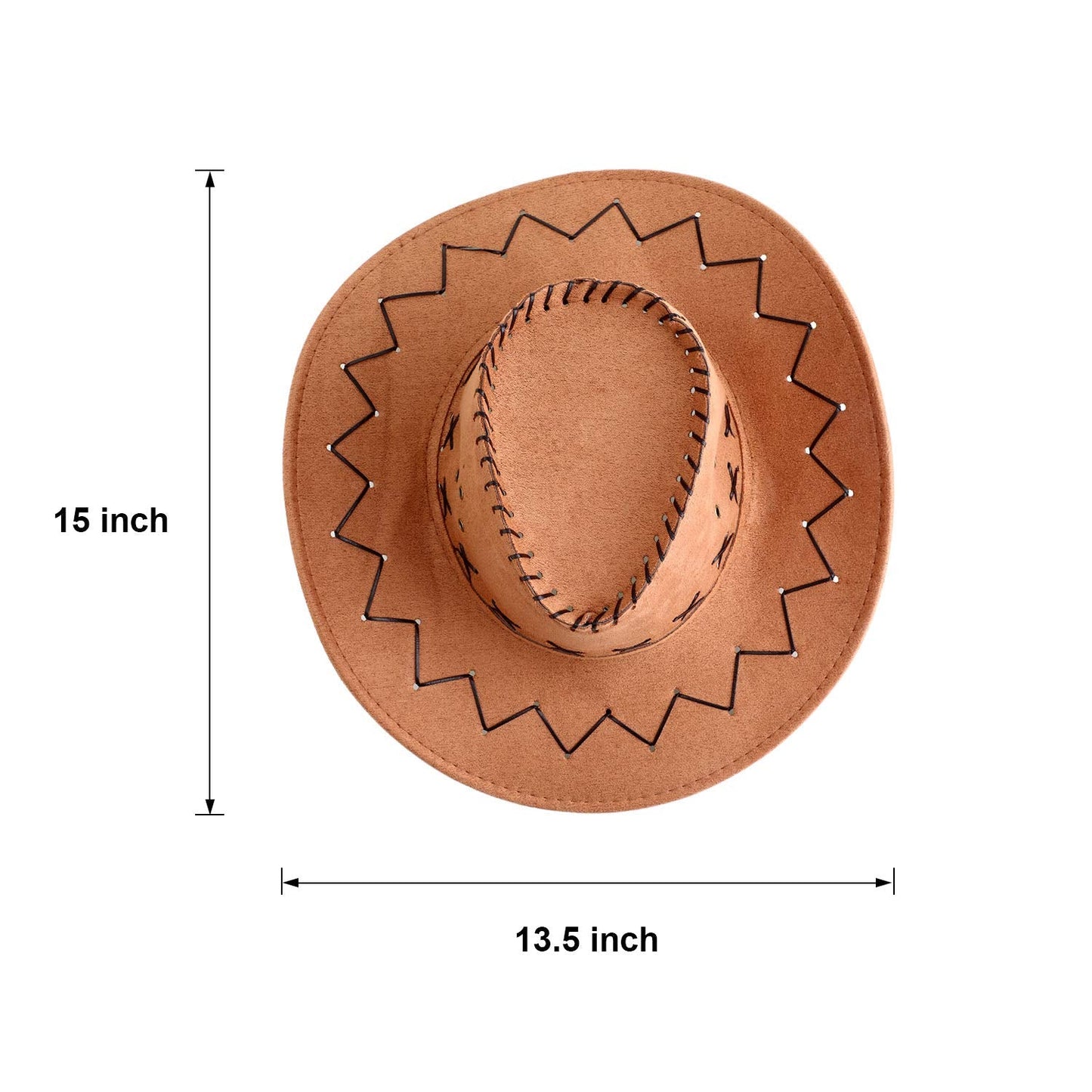 SATINIOR 6 Set Halloween Western Cowboy Hat with Bandanna Cowboy Party Bandannas Pack Western Faux Felt Farmer Hat for Carnival Costume Accessories Cosplay Fancy Dress Party Favorite