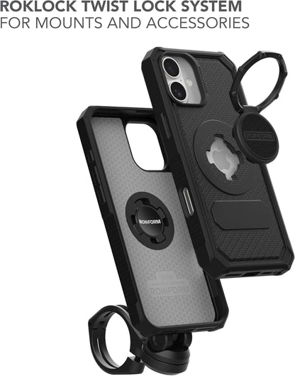 Rokform Rugged Case Compatible with iPhone 16 Pro Max, Magnetic Cover (Black)