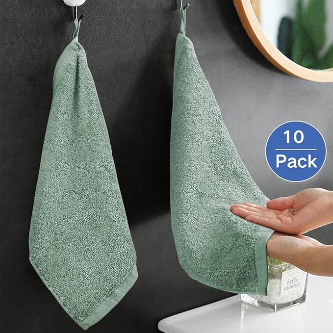 Yoofoss Luxury Washcloths Towel Set 10 Pack Baby Wash Cloth
