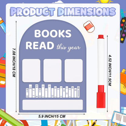 FunooFuno Books Read This Year Counter Rewriteable Reading Counter Arch Personalized Reading Tracker Sign with Writing Pen for Teachers Writers Book Lovers Bookworm Gifts(Purple)
