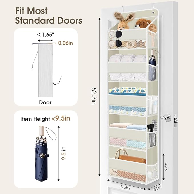 1 Pack Over The Door Organizer, Hanging Storage Organizer