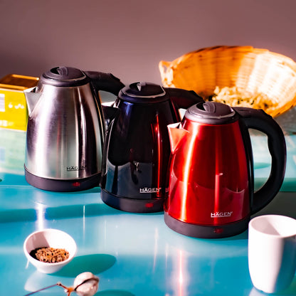 Hagen - Stainless Steel Electric Wireless Kettle 1.8L Hagen HA5525-RED Red