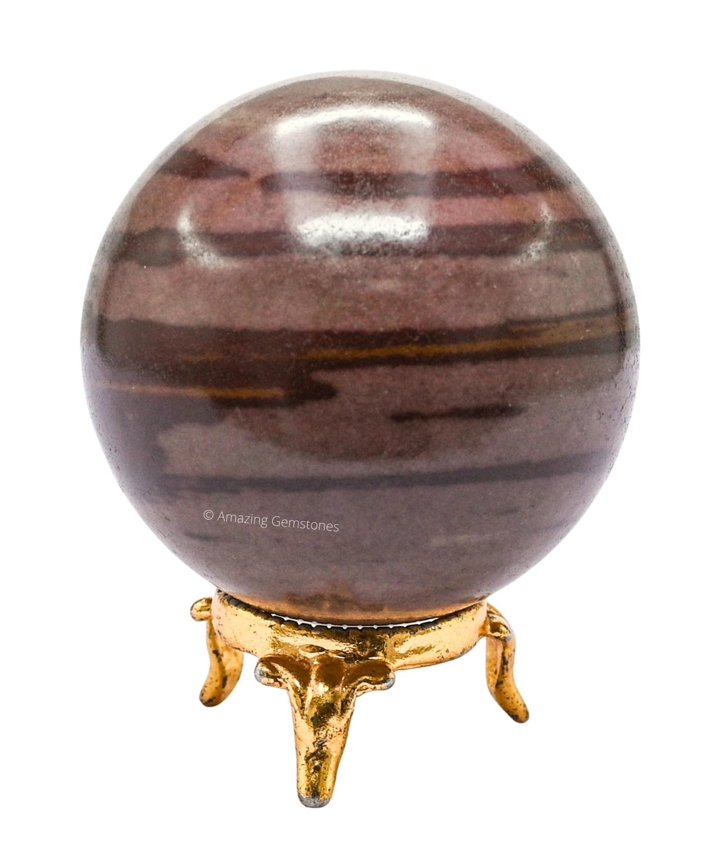 Amazing Gemstone Narmada Stone Crystal Ball with Stand - 2.5" Inches Large Crystal Sphere Meditation Balls for Witchcraft and Decorative Balls