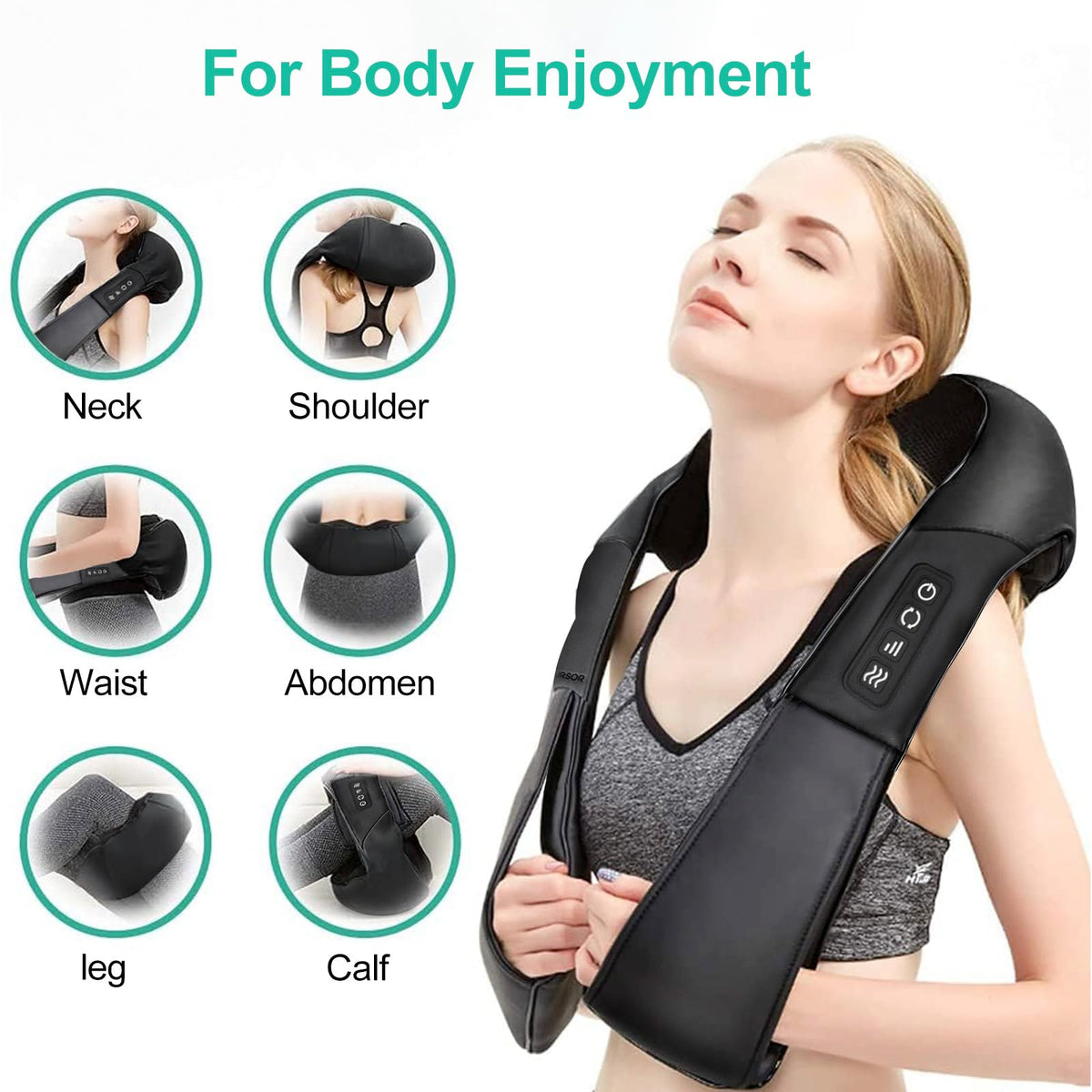 Medcursor Neck Massager, Portable Electric Neck and Back Massager with Heat, FSA or HSA Eligible Deep Tissue 3D Kneading Pillow for Muscle Pain Relief, Not Cordless, Ideal Father’s Day Gift