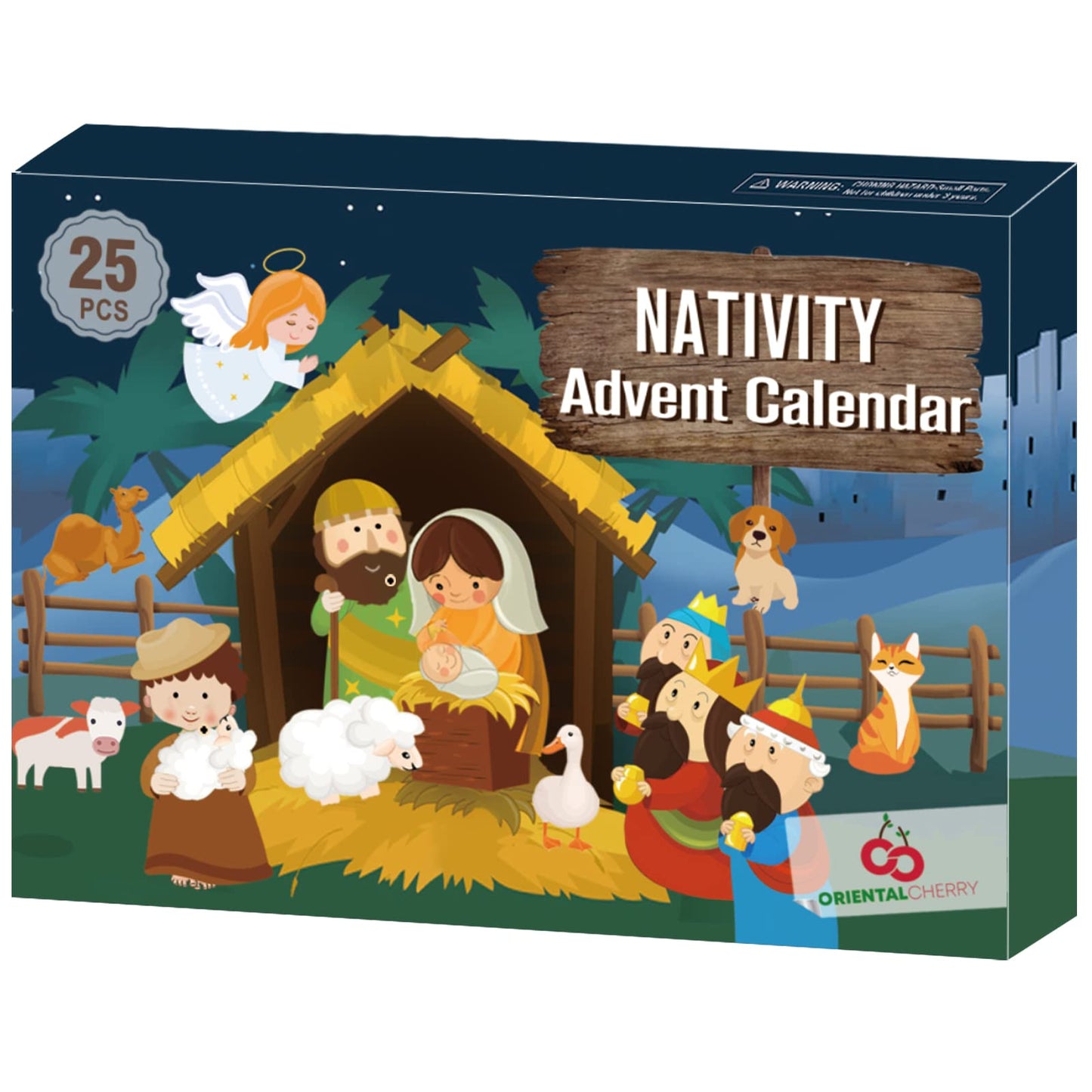 Advent Calendar 2025-25 Days of Christmas Nativity Scene Set - Countdown to for Kids Boys Girls Children Toddler Teens Indoor Toy