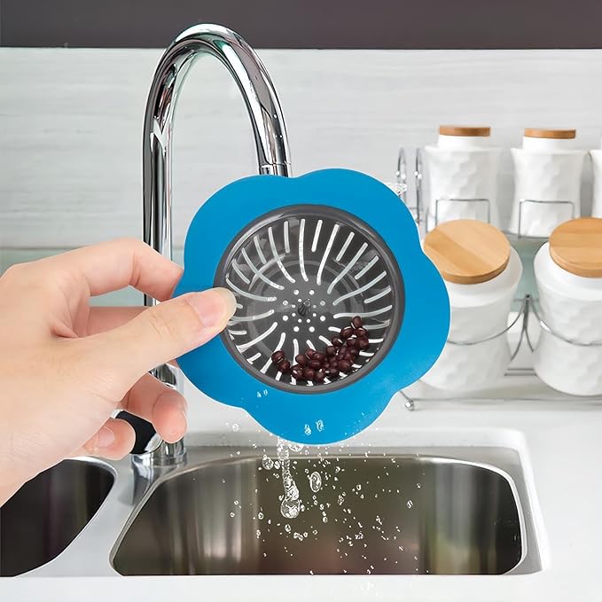 Kitchen Sink Strainer, Large Wide Rim 4.5" Diameter Sink Drain Strainer