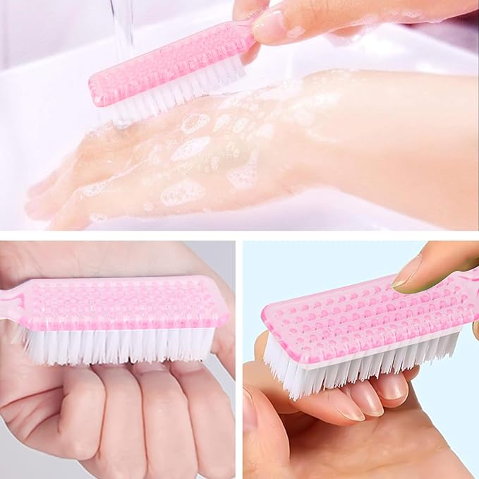 NICEMOVIC 20 Pcs Nail Brush for Cleaning Fingernails, Handle Grip Nail Scrubber