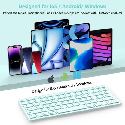 MMK Bluetooth Keyboard, Tablet Keyboard Compatible iPad 11th Generation,iPad 10th/9th/8th & Air 5th/4th, iPda Pro 13/12.9/11-Inch and Air 13/11-Inch Models and More Bluetooth-Enabled Devices-White