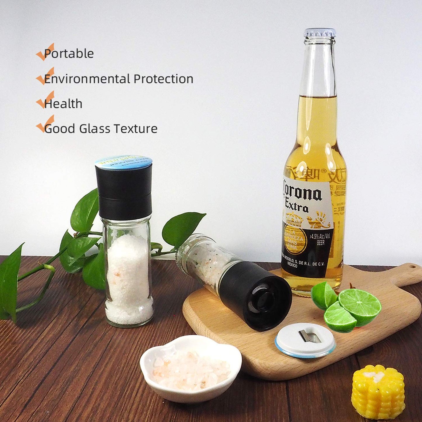 Salt shaker Glass for Chelada Salero para Chelada limon y Sal Beer Salt