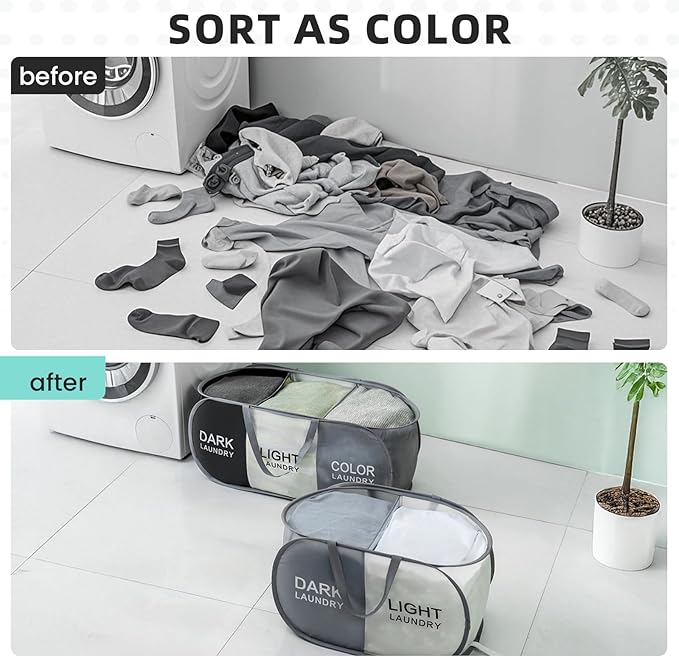 Collapsible Laundry Basket Durable Pop Up Hamper