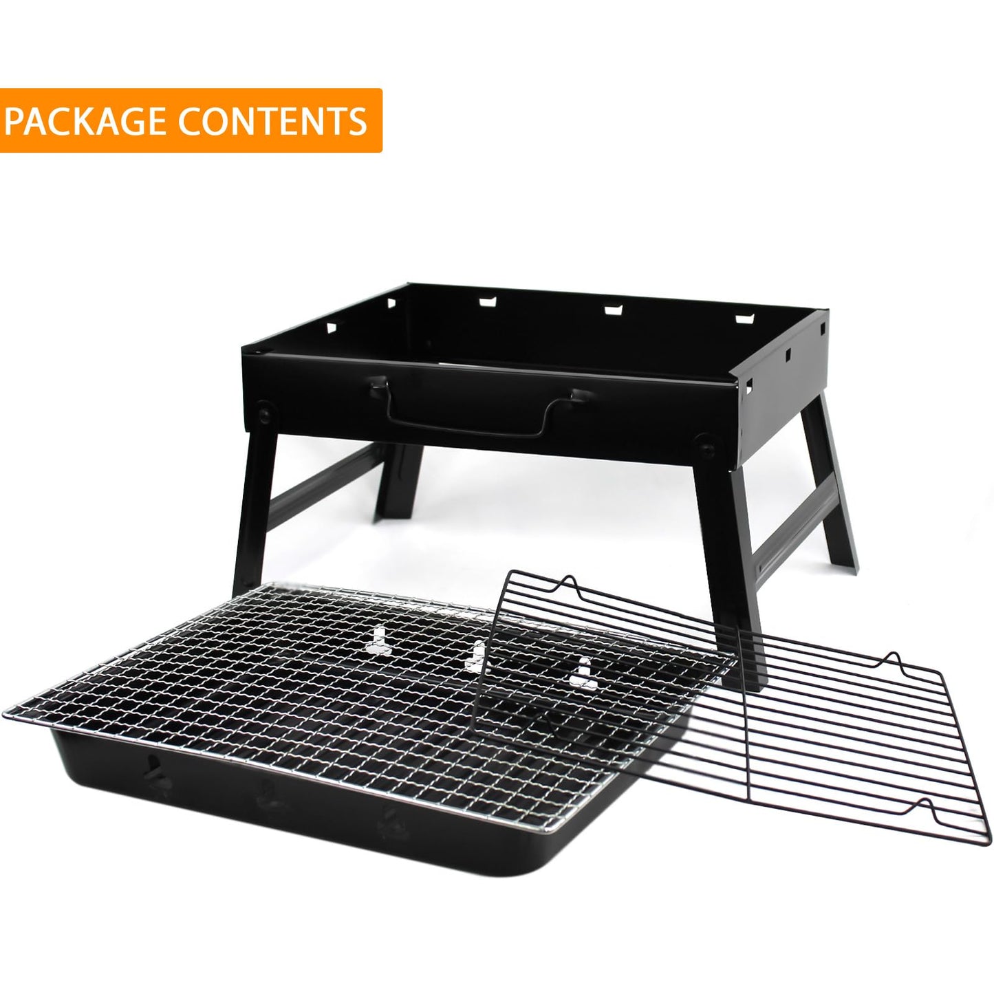 BBQ Barbecue Grill Portable Folding Charcoal for Camping Garden Outdoor Cooking Fun by Crystals®