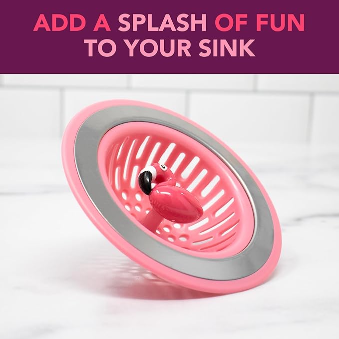 Joie Flamingo Kitchen Sink Strainer Basket, Fits All Standard Sinks, Stainless