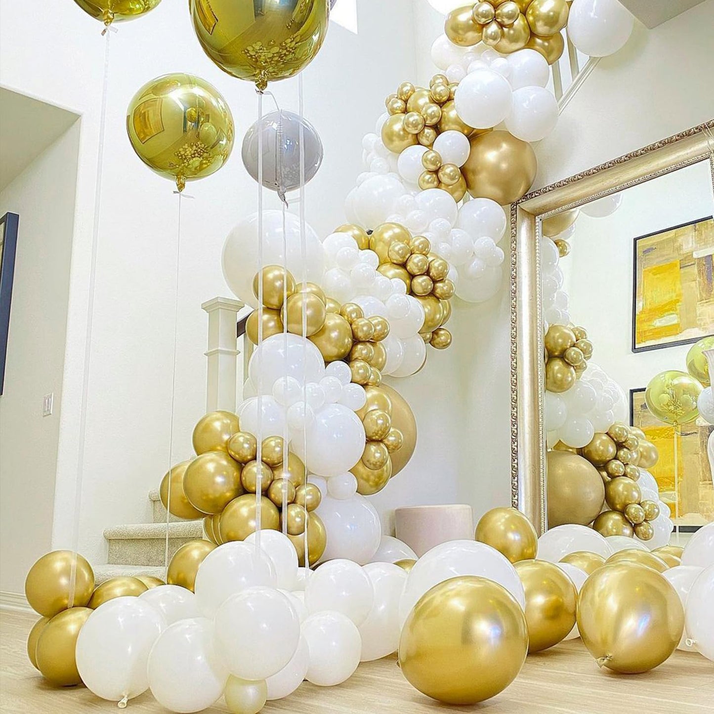 PartyWoo Gold Balloons 50pcs 12 Inch Gold Latex Helium Balloons for Birthday Wedding Anniversary Baby Shower Graduation Bachelorette Retirement Engagement Tea Casino Disco Party Decorations Gold-G101