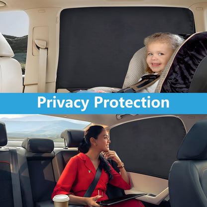 2 Pack Magnetic Car Window Shades for Baby Privacy Curtains with UV Rays Protection Car Sunshades for Blockout, Opaque, Camping, for Children/Kids/Pets/Adults