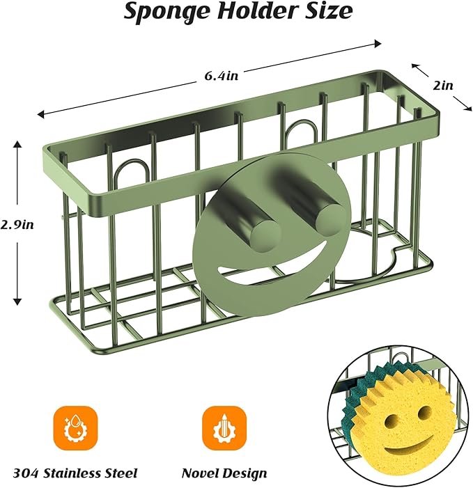 Sponge Holder Smiley Face, Sink Caddy, Sink Organizer