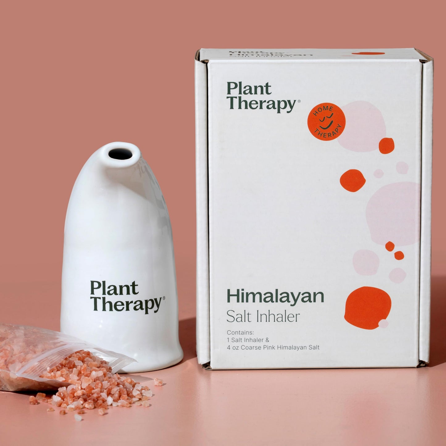Plant Therapy Pink Himalayan Salt Inhaler w/Pink Himalayan Crystal Salt, Supports a Healthy Respiratory System