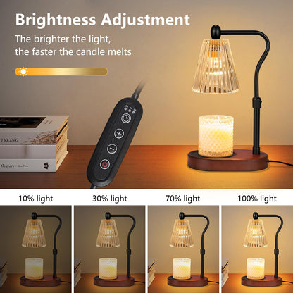 Engpure Candle Warmer Lamp with Dimmer, Candle Warmer with Timer Adjustable Height for Scented Wax Jar Candles, Gifts for Women Mom New Home Decor, for Women Mothers Day
