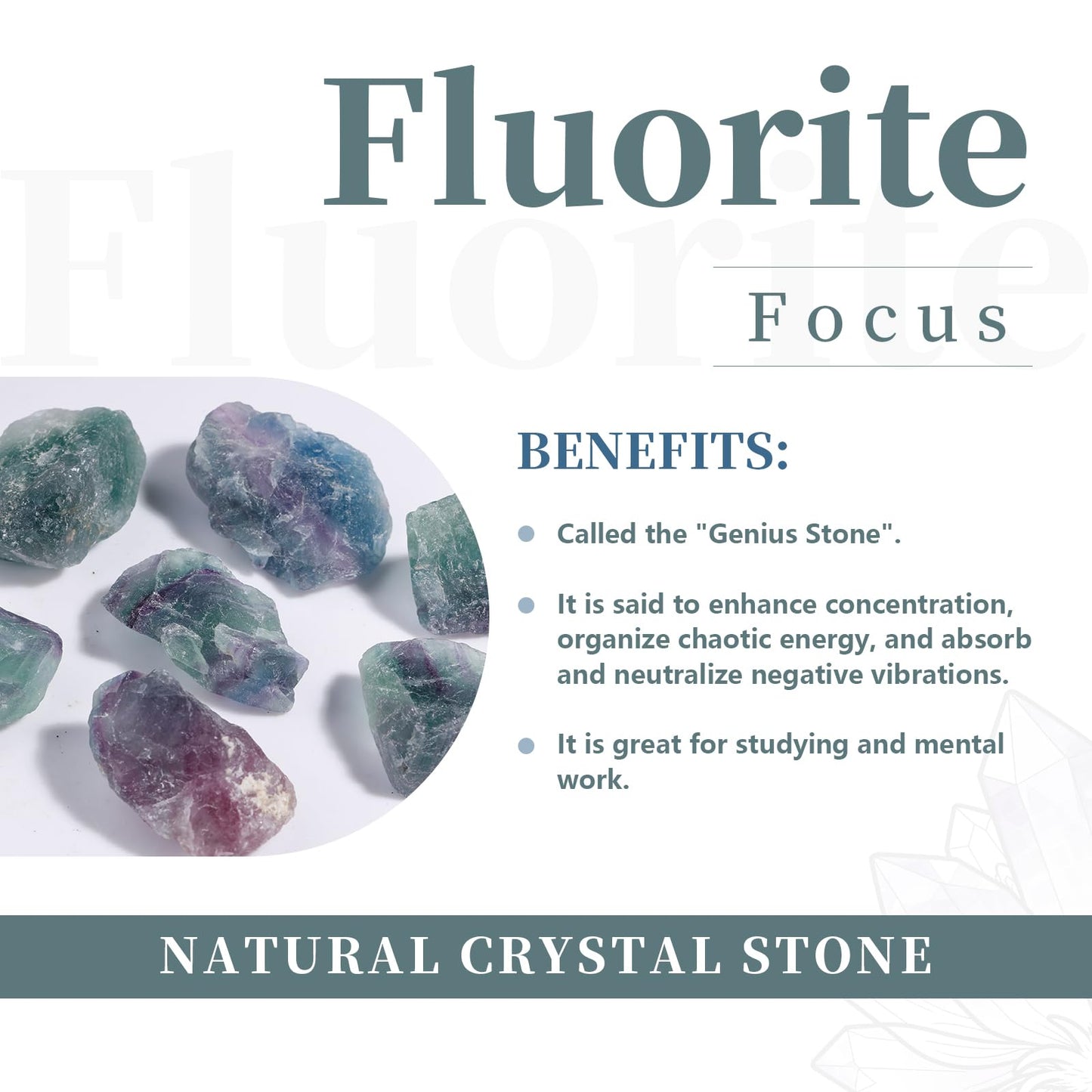 Rockcloud Natural Fluorite Crystal Geode Cluster Irregular Mineral Raw Stone Reiki Specimen for Chakra Meditation, 0.22-0.44 lb