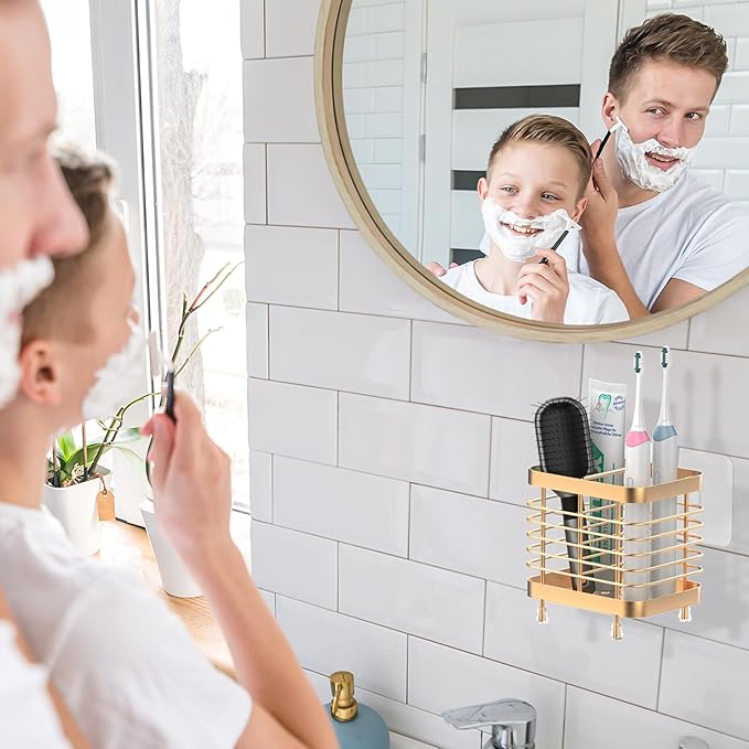 Luxspire Toothbrush Holders for Bathroom, Stainless Steel Electric Toothbrush