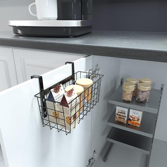 MaraFansie Hanging Kitchen Baskets Wire Storage Basket Over the Cabinet Door