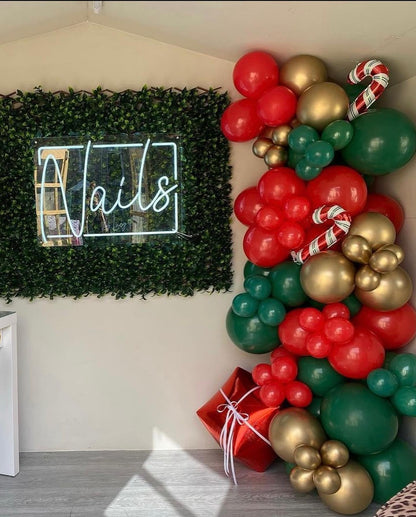 Christmas Balloons, 50pcs 12 inch Red Green Gold Latex Balloons for Christmas Party Decorations